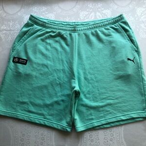 Puma AMG Petronas Mint Green Athletic Activewear Short Men’s Size XXL Elastic